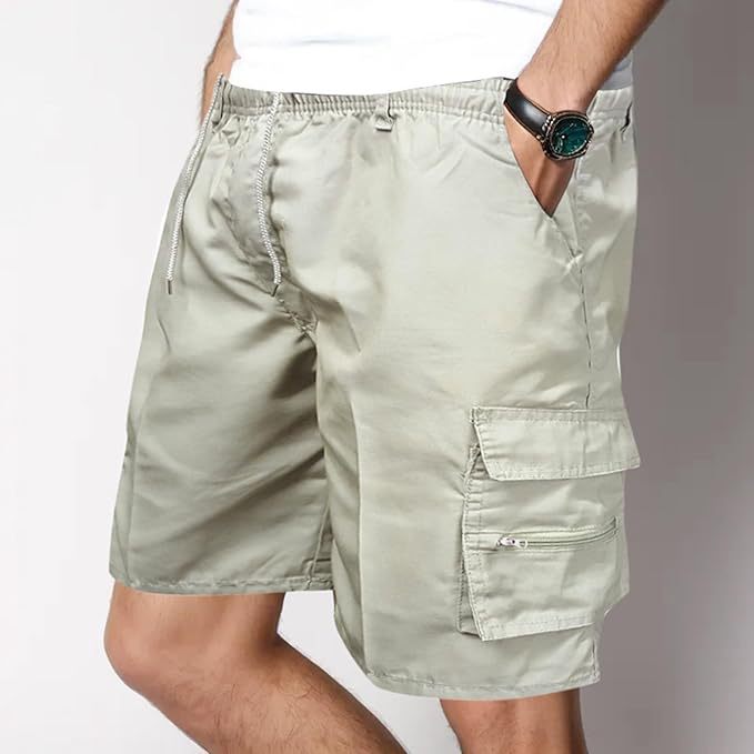 Men's Work Shorts, Thin Style, Multi-Pocket, American Outdoor Loose Casual Sports Shorts, Cross-Border Loose Fit