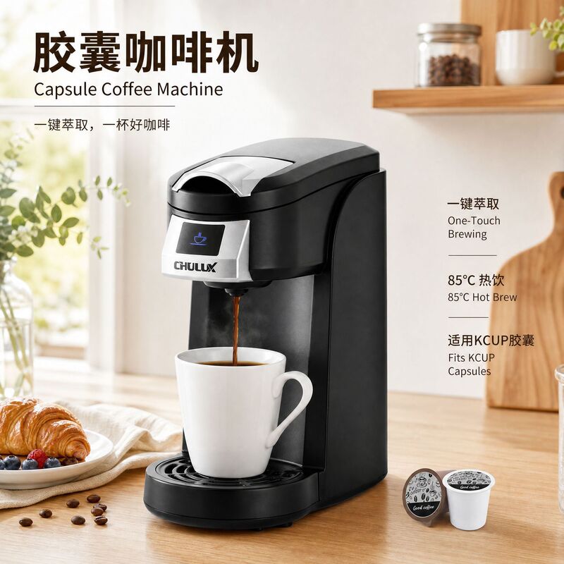 Capsule Coffee Machine American Style Kcup Single Cup Home Hotel Room Convenient Coffee Machine Manufacturer Supply Ins Style