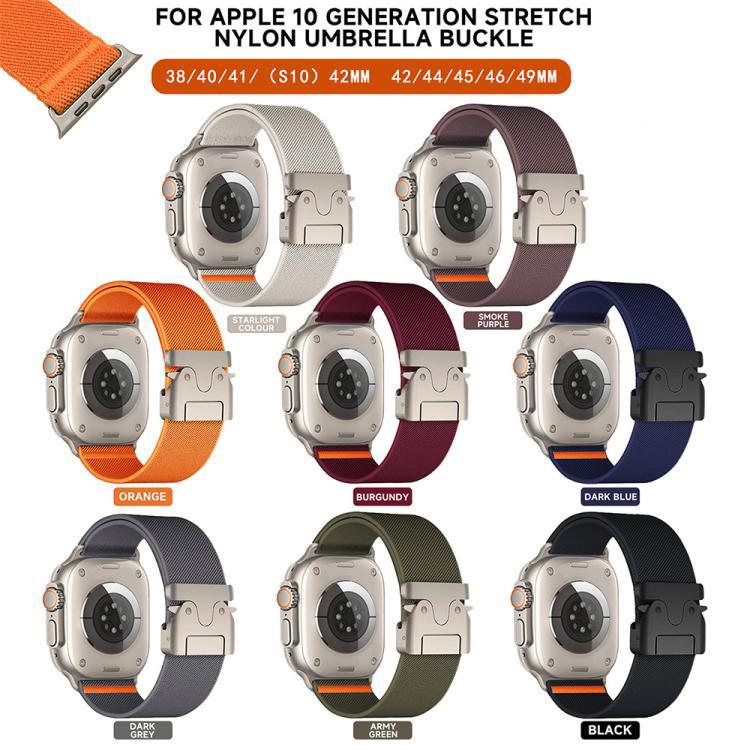 xDfind Stretch Nylon Paracaídas para Apple Watch 42 - 49mm