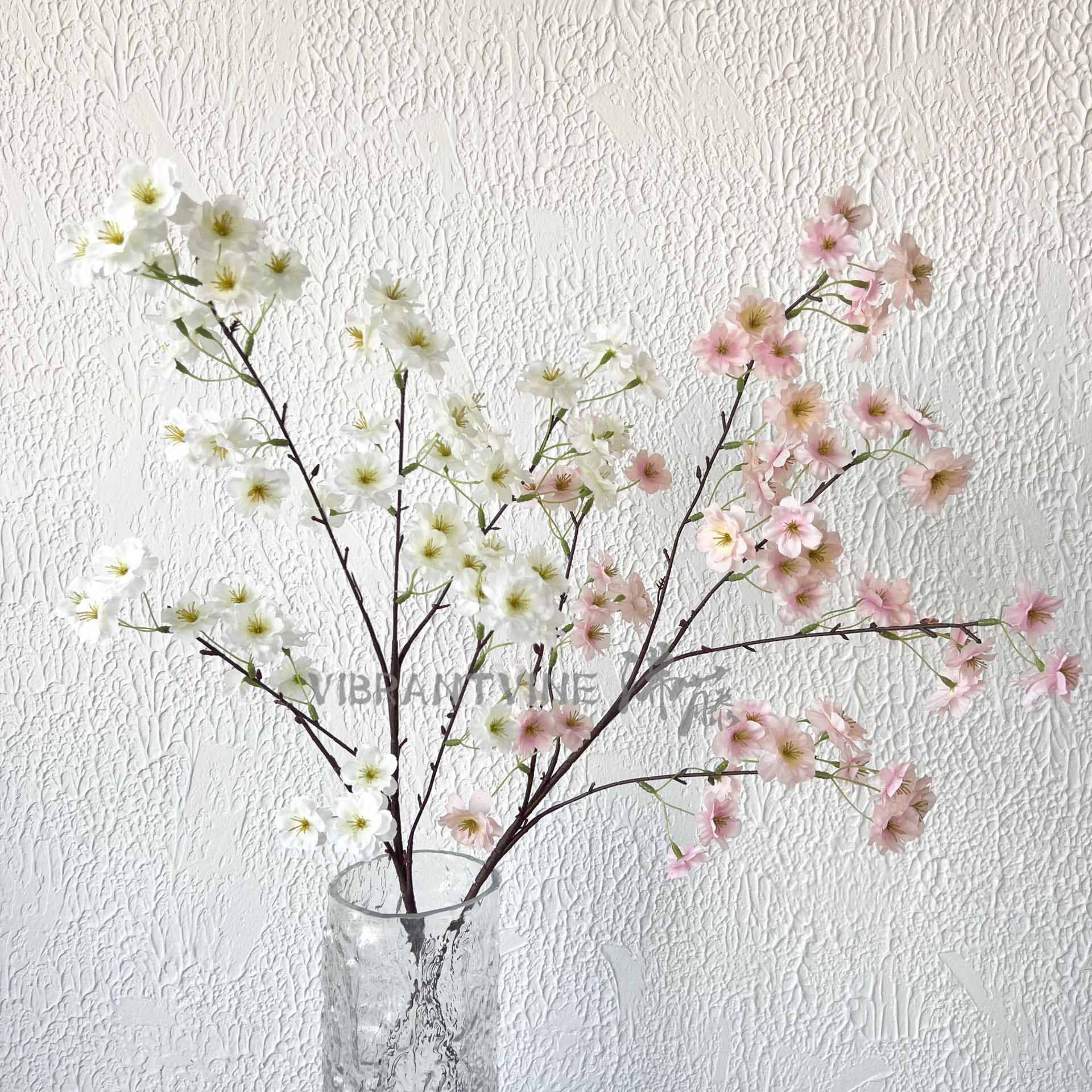 Hội trường đám cưới mơ mộng hoa anh đào mô phỏng hoa trang trí hoa cưới vật liệu hoa lụa cắm hoa trang trí cửa sổ phòng khách