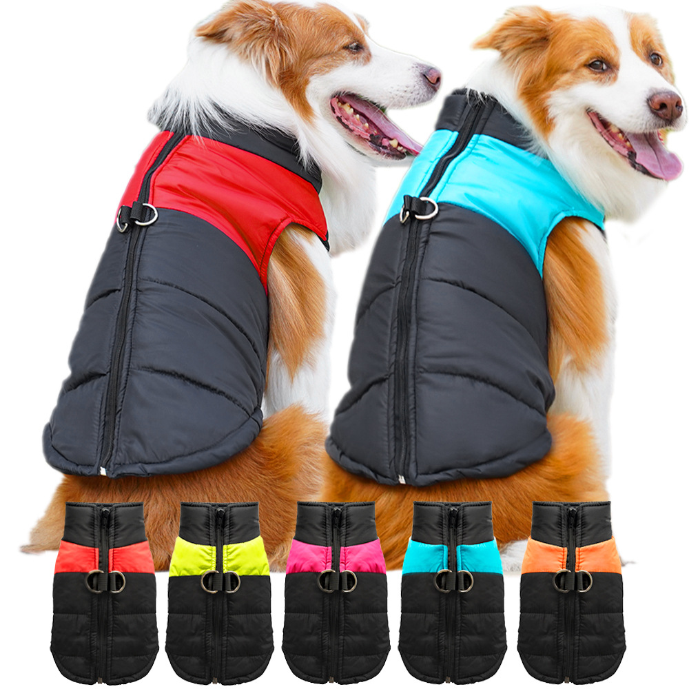 Ropa para mascotas, estilo otoño e invierno, chaleco de algodón para perros, ropa para perros y gatos, golden retriever, perros medianos y grandes, arnés al por mayor