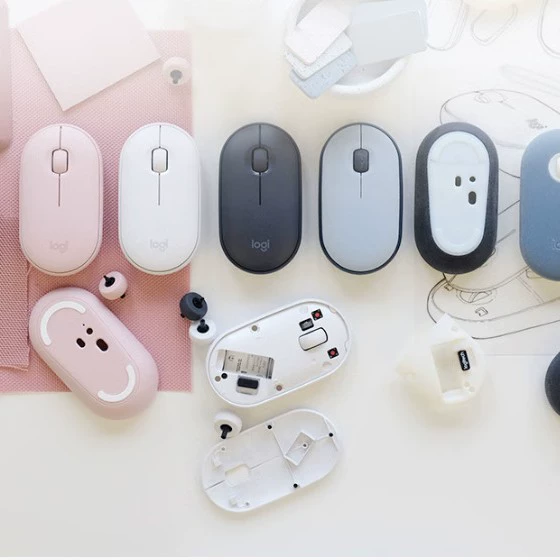 Беспроводная мышь Logitech LOGITECH PEBBLE Bluetooth со светом и звуком в форме камешков