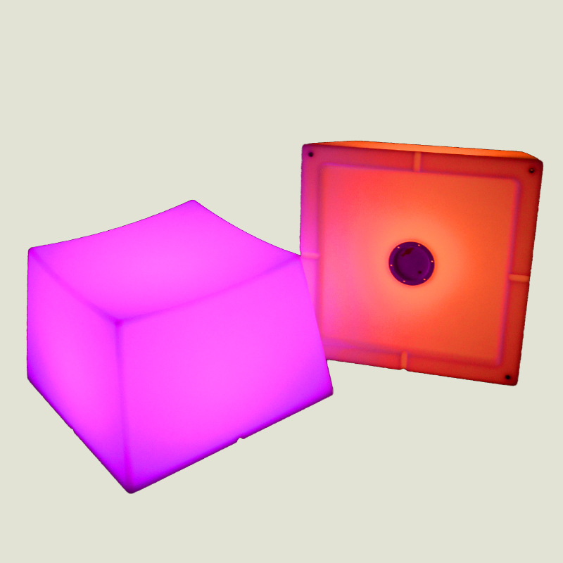 Transfronterizos al aire libre LED taburete de teclado luminoso ajustable silla curva impermeable cuadrada decoración lámpara taburete luminoso image 5