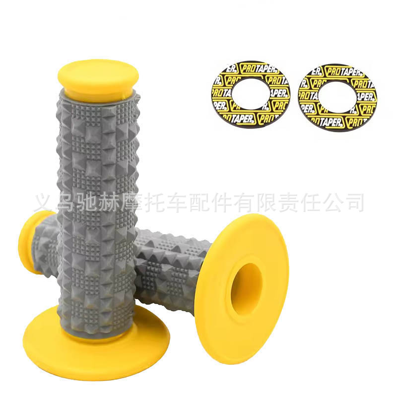 Off-road motorcycle ATV racing modification silicone large-grain anti-slip handlebar grips left and right throttle grips