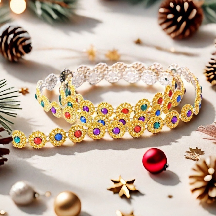 Taladro de presión de flor de ciruelo pequeño de una sola fila diamante de imitación de color AB diamante de alambre de galvanoplastia de protección del medio ambiente colorido cadena de perforación hueca de plástico accesorios de ropa