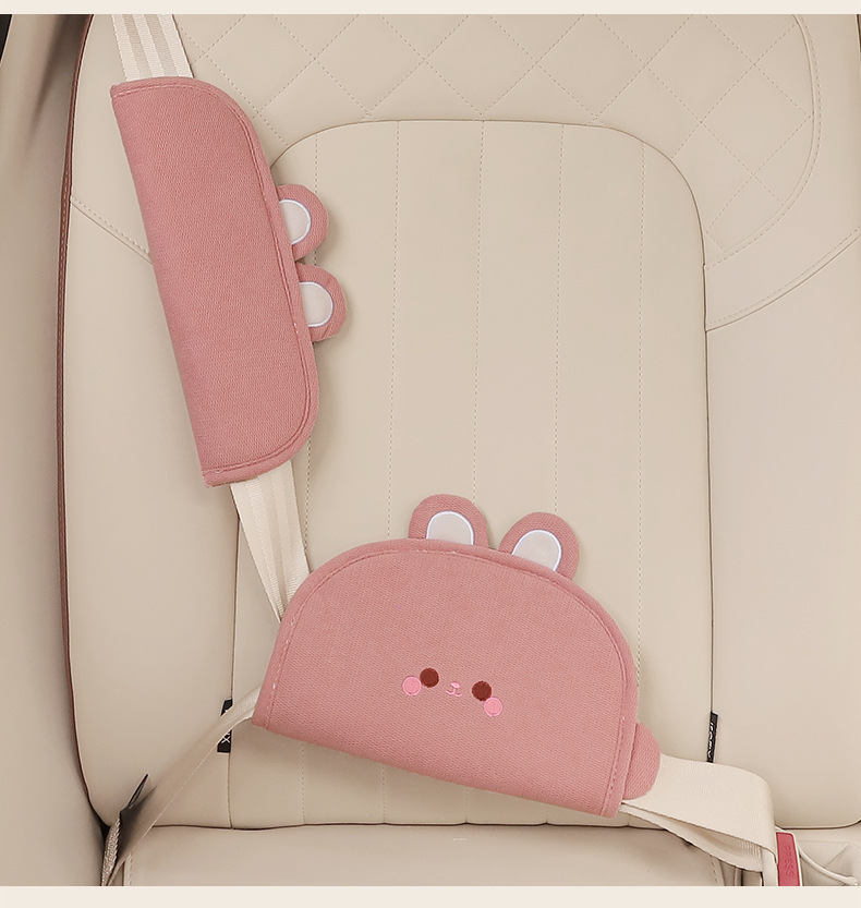 Car child safety belt shoulder pad cartoon cute car baby sleeping anti-collar protective cover car regulator