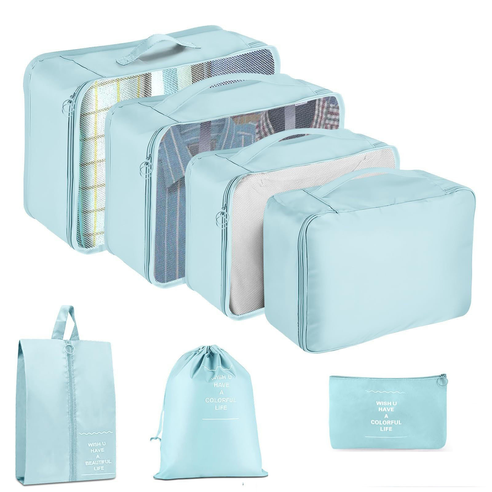 Cross-border multi-functional portable finishing bag washing bag clothes underwear shoes packaging folding travel storage suit