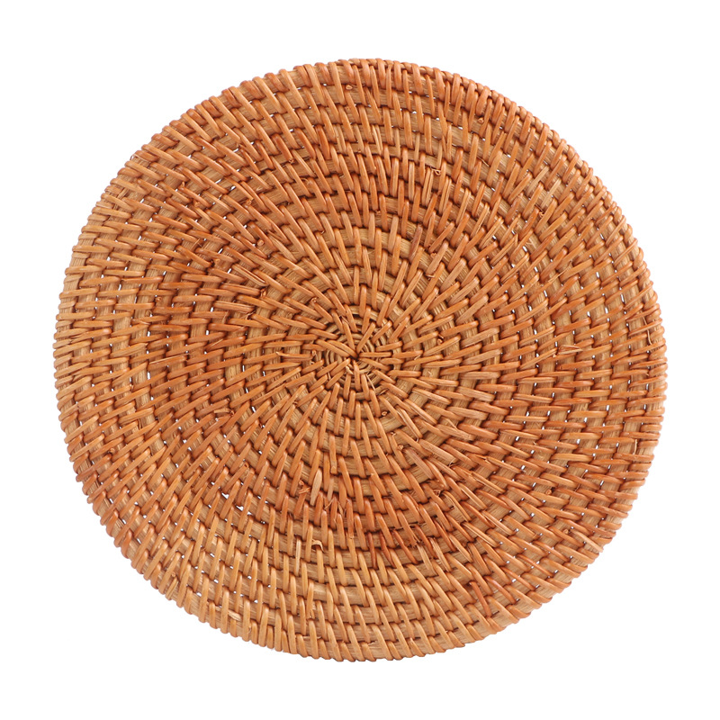 Mantel Individual Tejido de Ratán, Aislante de Calor, Hecho a Mano, para Comedor