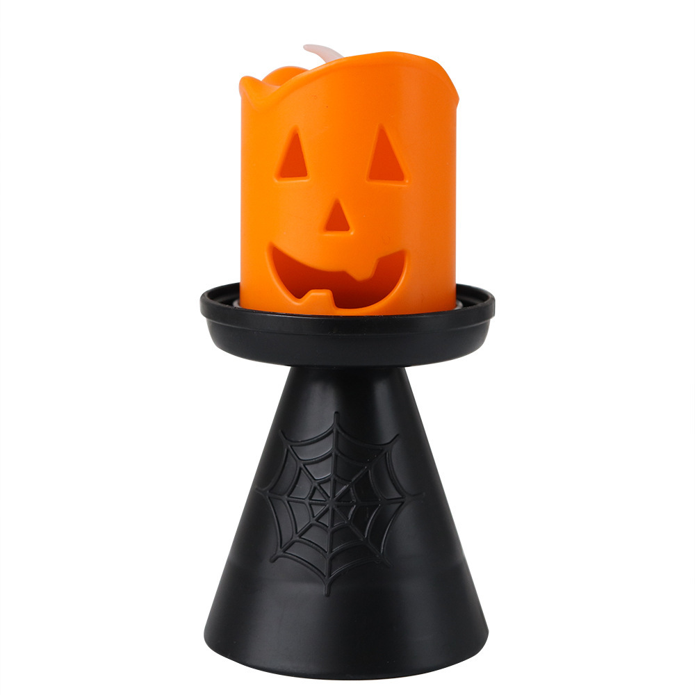 suministros de Halloween led calabaza candelabro lámpara de fiesta atmósfera decoración accesorios vela de halloween