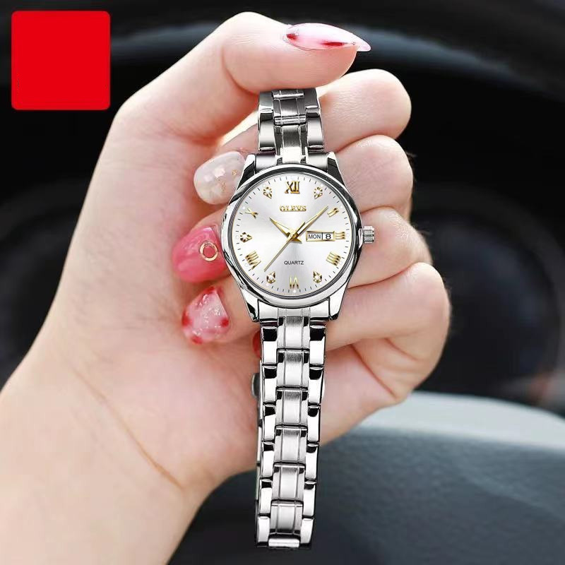Wholesale Genuine Fully Automatic Watch for Women Waterproof Luminous Women's Korean Style Fashionable Women's Watch Quartz Watch Cross-Border Hot Style