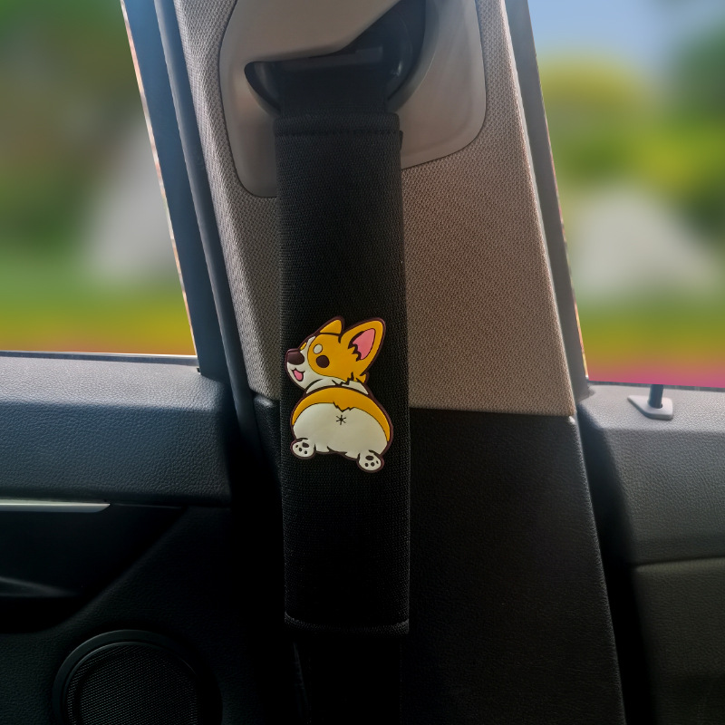 Cubierta de hombro con correa de coche Cubierta protectora de hombro de mujer de coche de dibujos animados lindo Four Seasons General Car Supplies Decoration