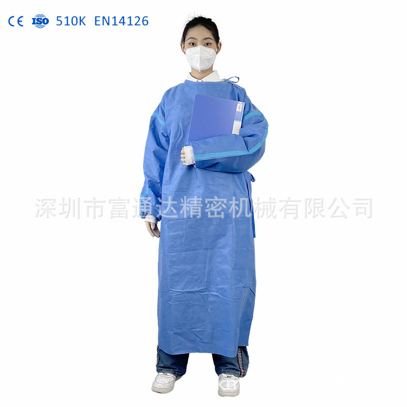 批发level 4一次性smms手术衣45g防血液手术室反穿衣EN14126