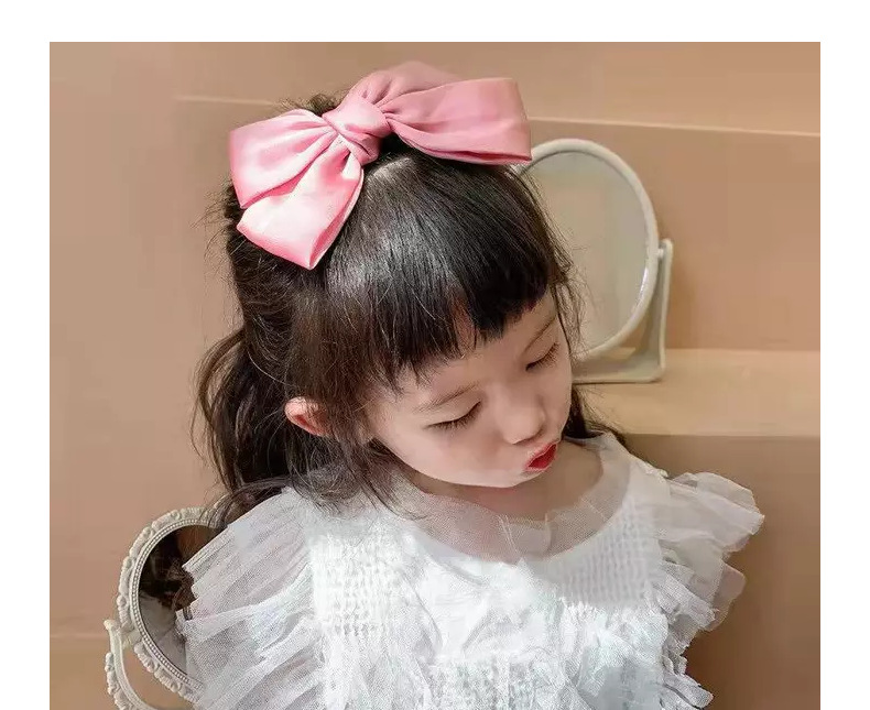 Girl'S Gender Cute Style Cute Bow Knot Satin Hair Clip 1 Piece