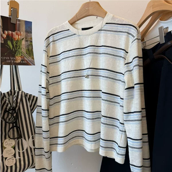 DY822 Plus Size 100kg Early Autumn Base Shirt 2026 New Loose Casual Pullover Top Trendy Ins
