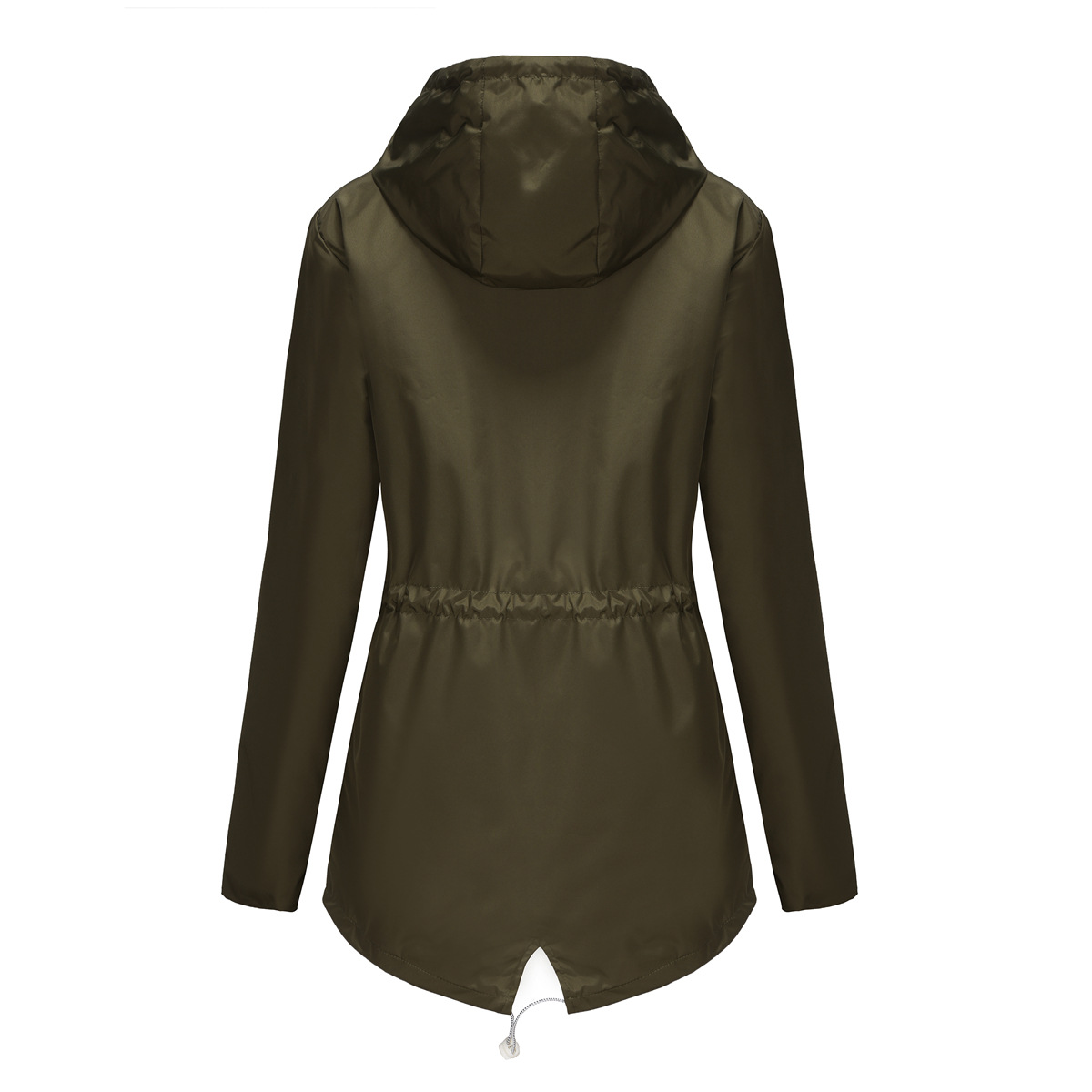 nieuwe lange mouwen anti-spatwater lange windjack dames capuchon gestreepte regenjas cross border plus size dameskleding_voghion.com