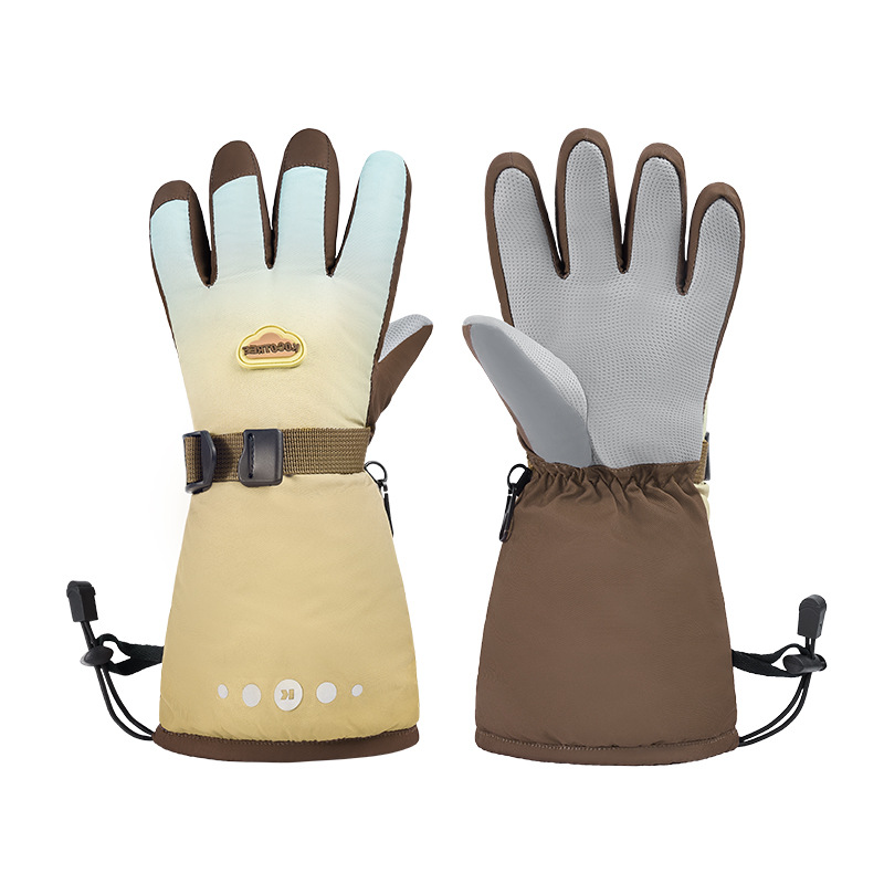 Guantes de árbol KK para niños de invierno esquí impermeable cinco dedos 2024 nuevo niño niñas profesional caliente y grueso a prueba de viento
