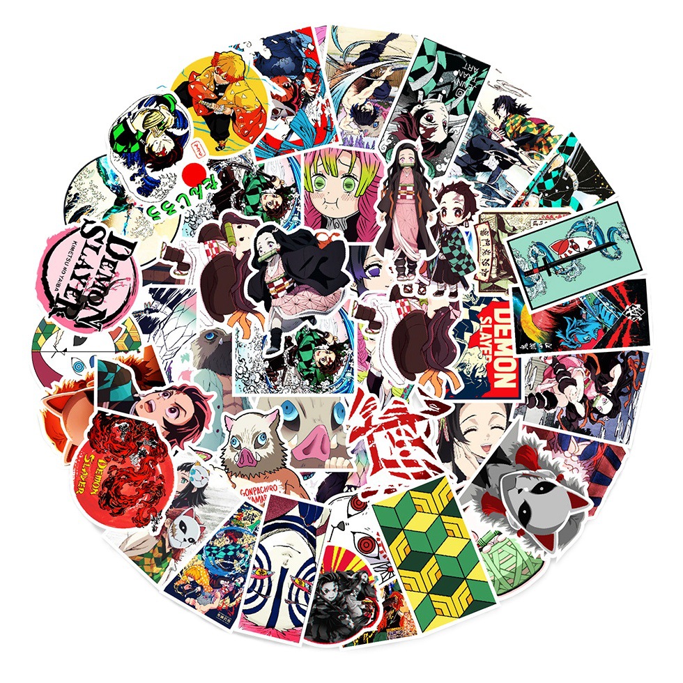 50 hojas/100 hojas de dibujos animados fantasma matando pegatinas de graffiti maleta de coche hervidor plano pegatinas decorativas a prueba de agua