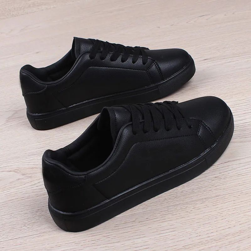 Z todos los zapatos negros, zapatos de trabajo de cocina impermeables y antideslizantes de cuero para mujer, negro puro, zapatos de mujer ligeros y no cansados, negro pequeño