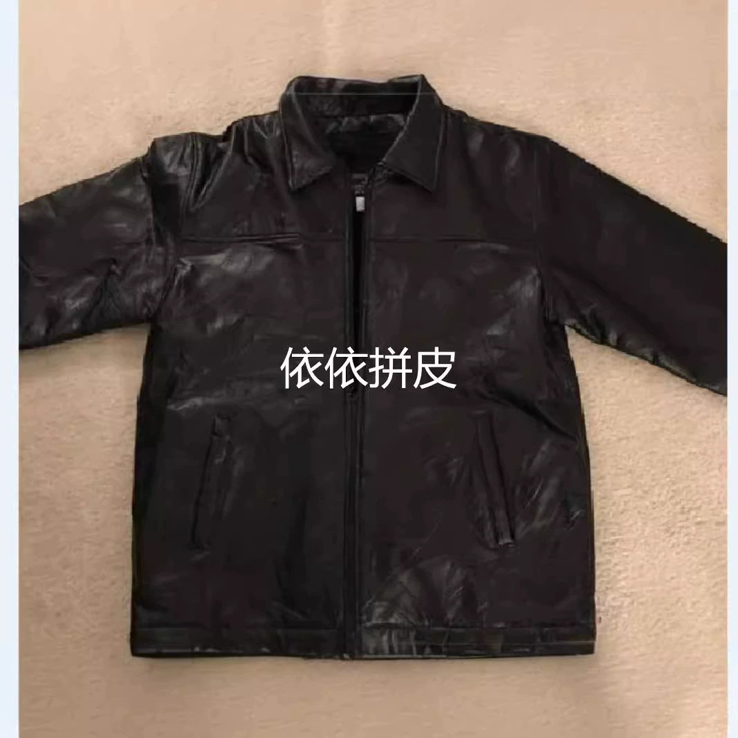 Внешняя торговля Одежда Кожаная шить Съемный меховой вкладыш Кожаная одежда Баржа Кожаная мужская одежда