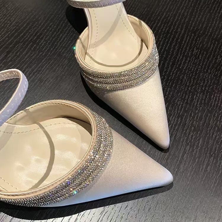 Purple exclusive women's high heels pointed-toe