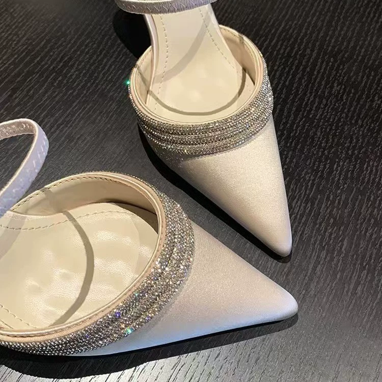 Остроносые туфли-лодочки Royal Sister 2025 новые фиолетовые high heels нишевые женские французские баотоу сандалии красивые носки стилетто тапочки