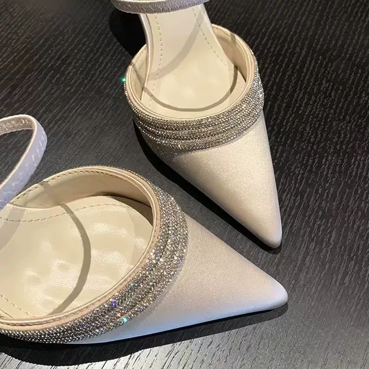 Остроносые туфли-лодочки Royal Sister 2025 новые фиолетовые high heels нишевые женские французские баотоу сандалии красивые носки стилетто тапочки