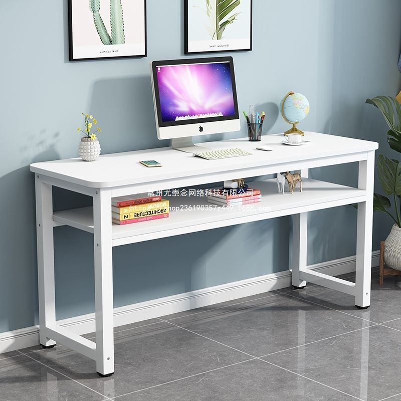 Long Table Home Simple Desk Bedroom Narrow Table Training Writing Table Double-Layer Rectangular Workbench Computer Table