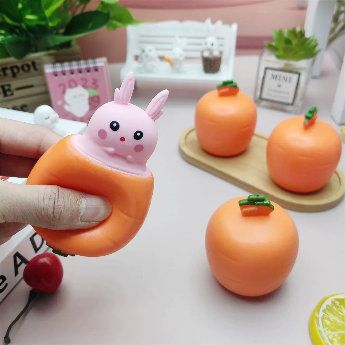 Морковь кролик, слайм, релаксант, игрушка, антистресс