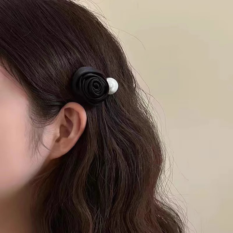 甘い真珠の愛のヘアピンの額の砕髪の前髪の少女の心の王女のヘアピンのかわいいアヒルの口の髪飾り|undefined