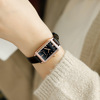 Retro square watch, square bag, simple and elegant design, light luxury style