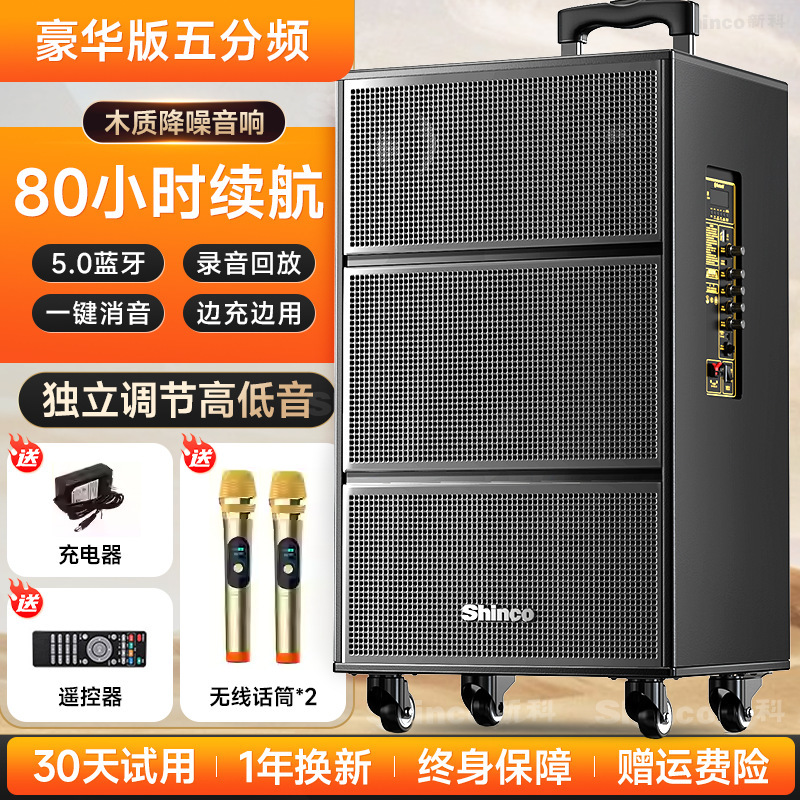 2025新款广场舞音响户外k歌大功率高音量拉杆音箱蓝牙专业演出|undefined