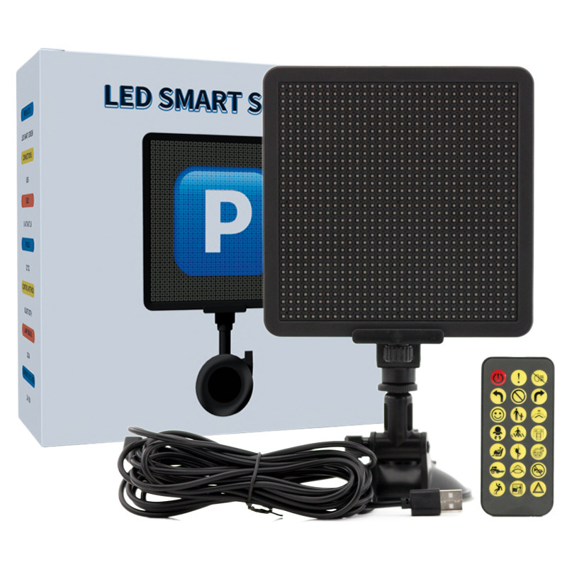 Ventana trasera del automóvil LED pantalla de emoticon pantalla de publicidad del automóvil conducido parabrisas trasero luz de emoticon de animación electrónica