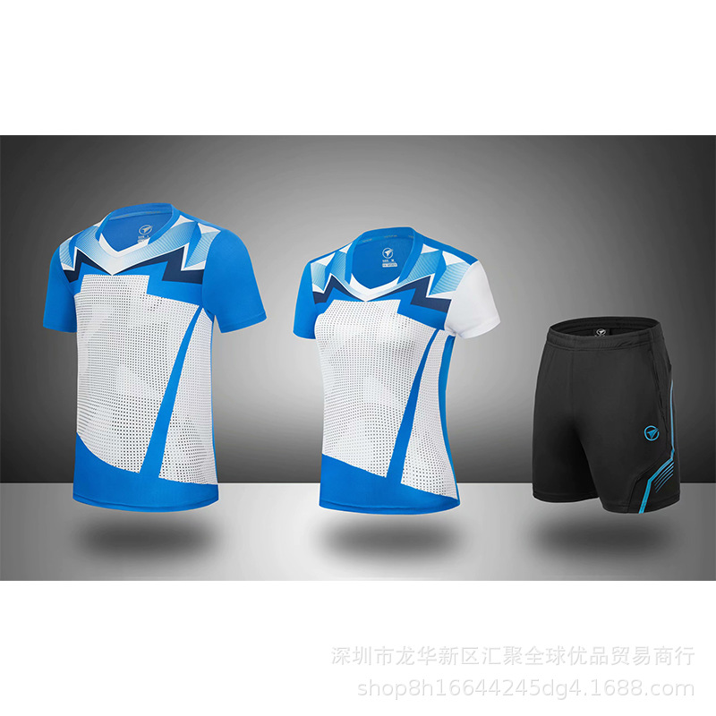 new pattern badminton suit Short sleeved Quick drying men and women Athletic Wear ventilation children Bingbing Uniforms match customized