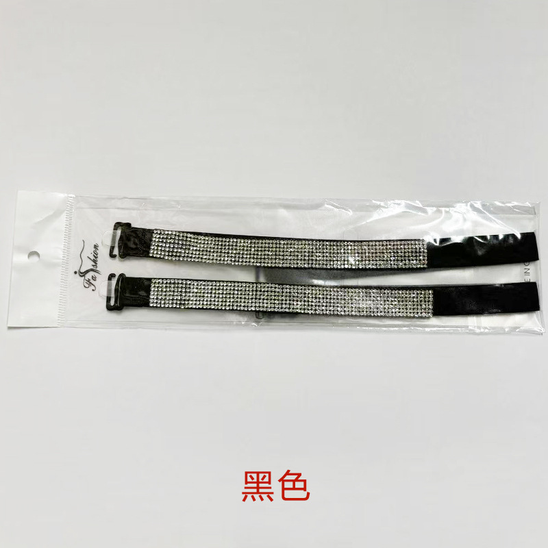 满天星带钻肩带-黑色 / 宽1.5cm长38cm