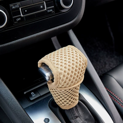 Velcro breathable protective cover – Sürətlər qutusu və əl tormozu başlıqları - side-panel-beige