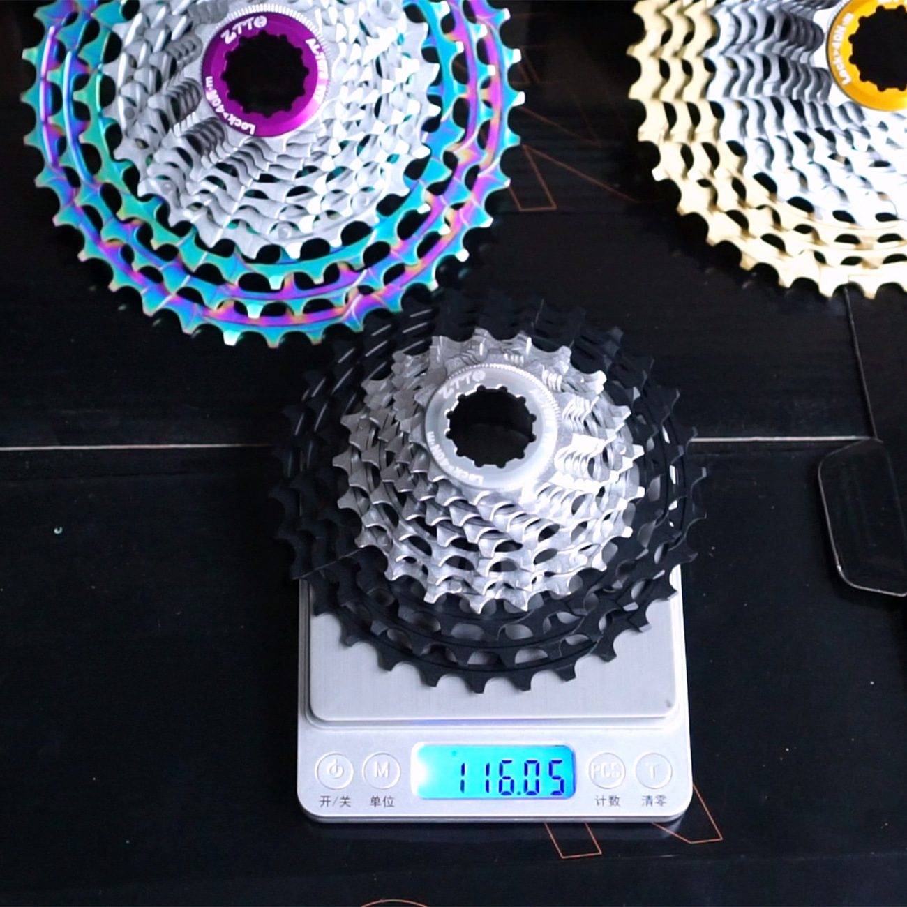 ZTTO Alta eficiencia y peso ligero 12 velocidades 28-36T volante de bicicleta de carretera todo en uno volante hueco de color todo en uno