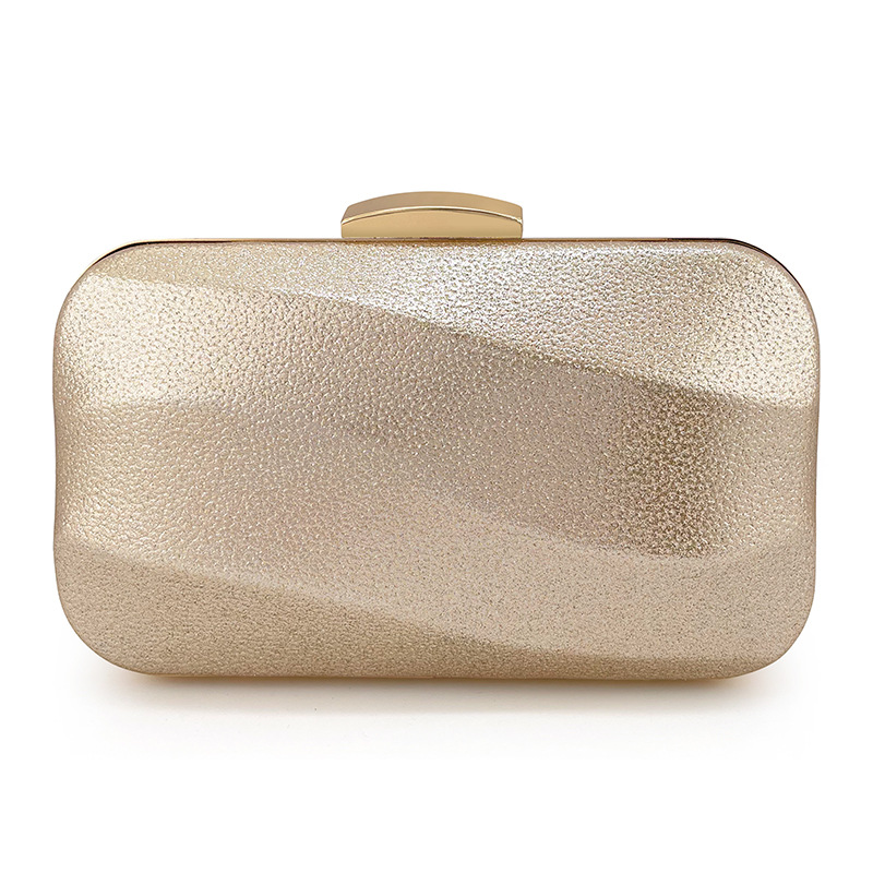 Pochette da sera elegante color champagne oro per donna_voghion.com
