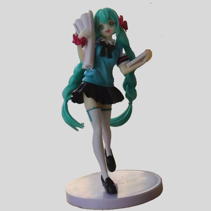 初音16周年纪念款二次元手办摆件 校服初音双马尾动漫手办模型|undefined