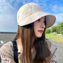 露丝同款帽子女春秋防晒太阳帽渔夫帽防紫外线遮阳鸭舌帽百搭时尚