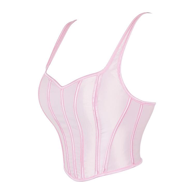 Rosa cabina damas para limpiar el pecho soporte de pecho juntar cintura para usar ropa de plástico AliExpress suministro de comercio electrónico transfronterizo