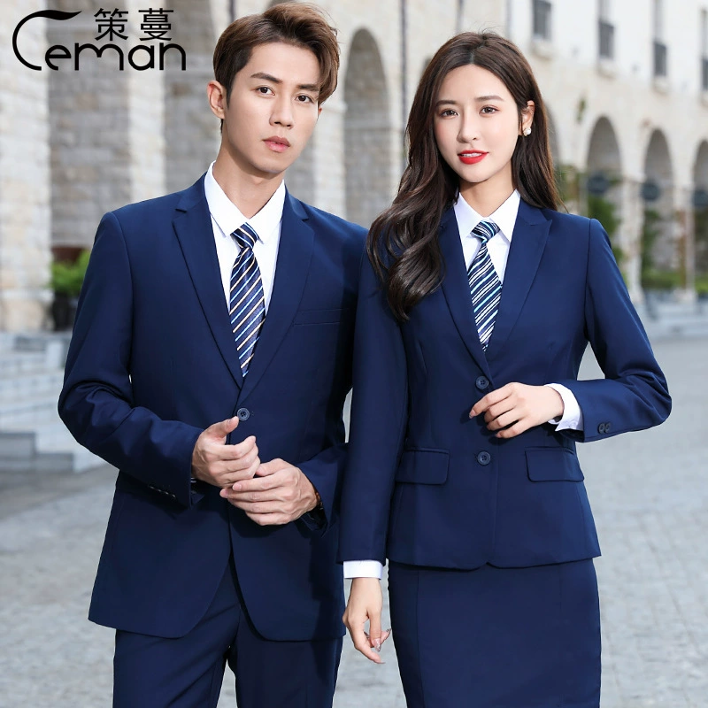 Оптовая профессиональный костюм старшее интервью правительство рабочая одежда мужчины и женщины с костюм черный