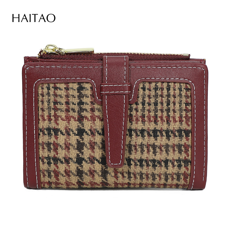 Cross-border retro corto billetera de damas doblada en dos por ciento de gran capacidad multi-tarjeta certificados bolsas de tarjetas de cambio nuevo