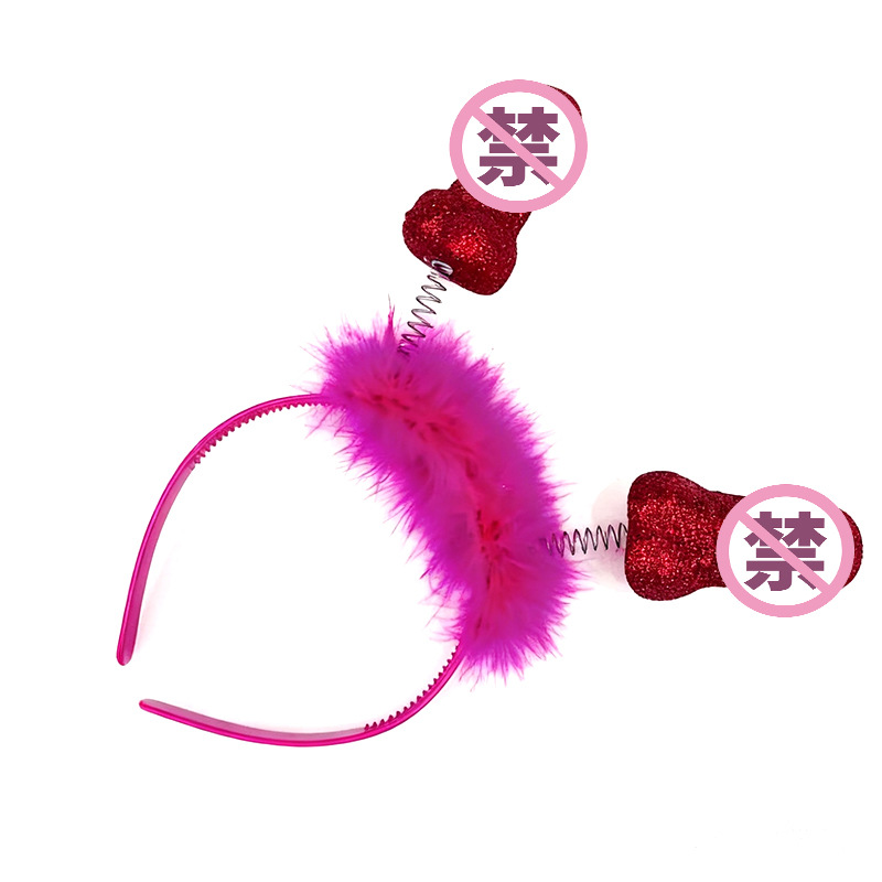 Fábrica directa de fiestas de San Valentín de Europa y Estados Unidos impresión de polvo flash plumas de pájaro amor botón cabello rosa