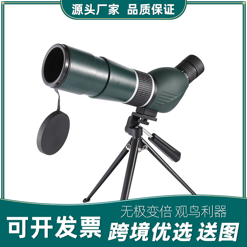 厂家批发观鸟镜20-60x60单筒望远镜高倍高清微光夜视户外观靶镜