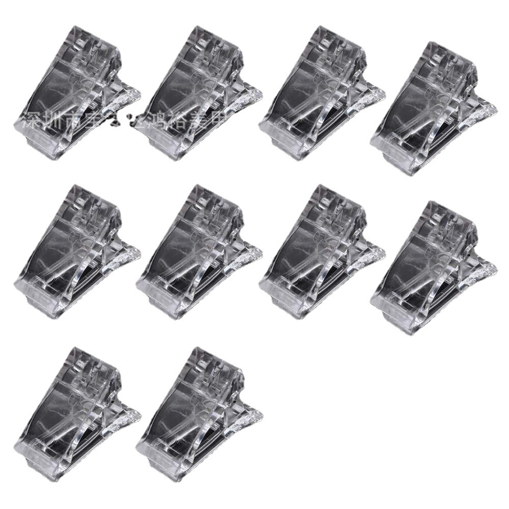 Extensión de uñas Ajuste de uñas extensión de clip de cristal molde de uñas clip de fijación herramienta de uñas clip de pegamento de cristal
