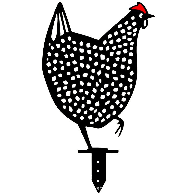 Chicken-Shaped Metal Art Silhouette Garden Farm Cross-Border E-Commerce North American and European Products