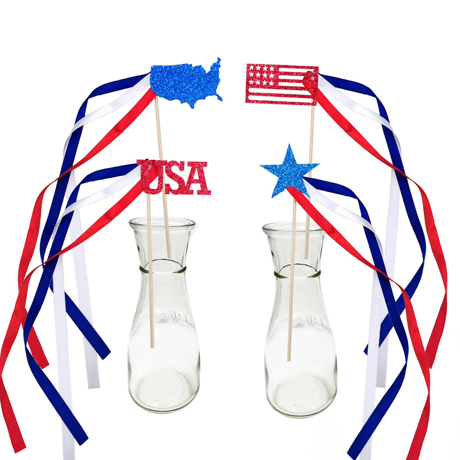 Cross-Border Día DE LA Independencia Americana EE. UU. Bandera cinta de color palo de hadas palo mágico Garland fiesta celebración Decoración