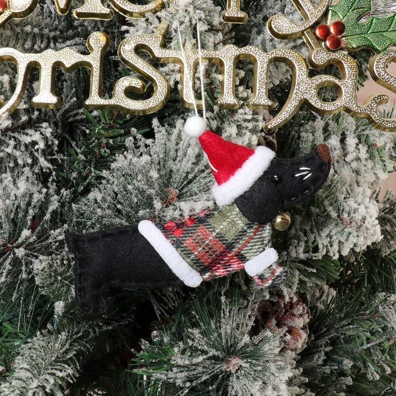 Fashion Style Christmas Fashion Dog Nonwoven Party Hanging Ornaments