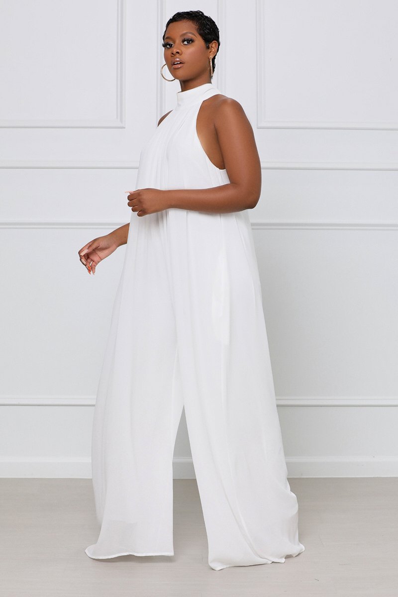 350g Weight Full Length Pants Length Polyester, Chiffon Fabric Type Mid Waist Waist Line Jumpsuits Pants Type Inelastic Elasticity Holiday, Family Gathering, Tea Party Occasion Loose Fit Type Solid Color Pattern Summer, Spring Season Women's Gender Simple Style, Classic Style Style Women's Holiday Family Gathering Tea Party Simple Style Classic Style Solid Color Full Length Jumpsuits 12