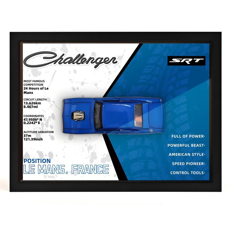 Pintura colgante tridimensional, modelo de coche de aleación, decoración exquisita de alta gama, decoración de pared para el hogar, decoración de modelo de regalo para niño con luz, transfronterizo